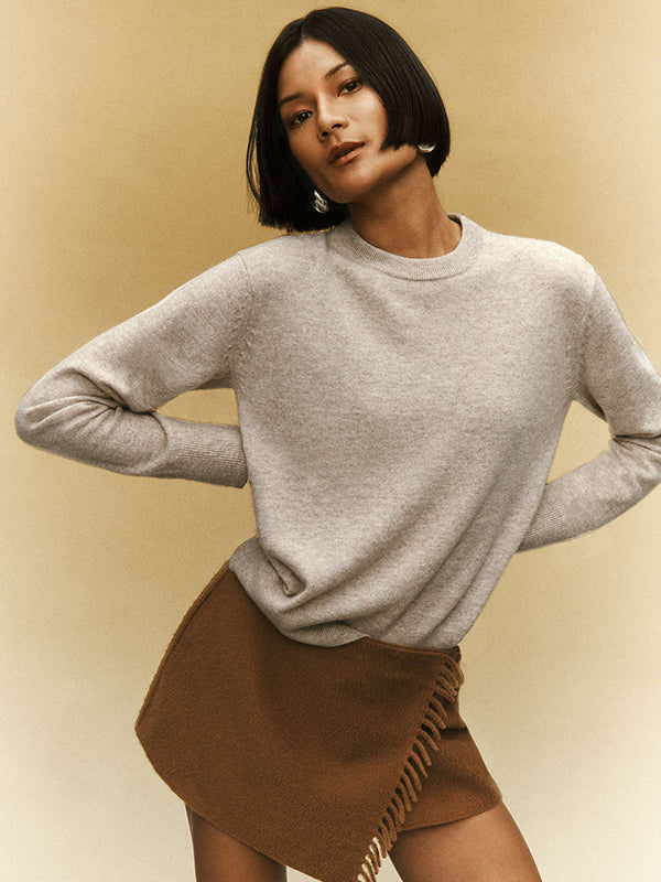 Cashmere Crewneck In Sandwisp