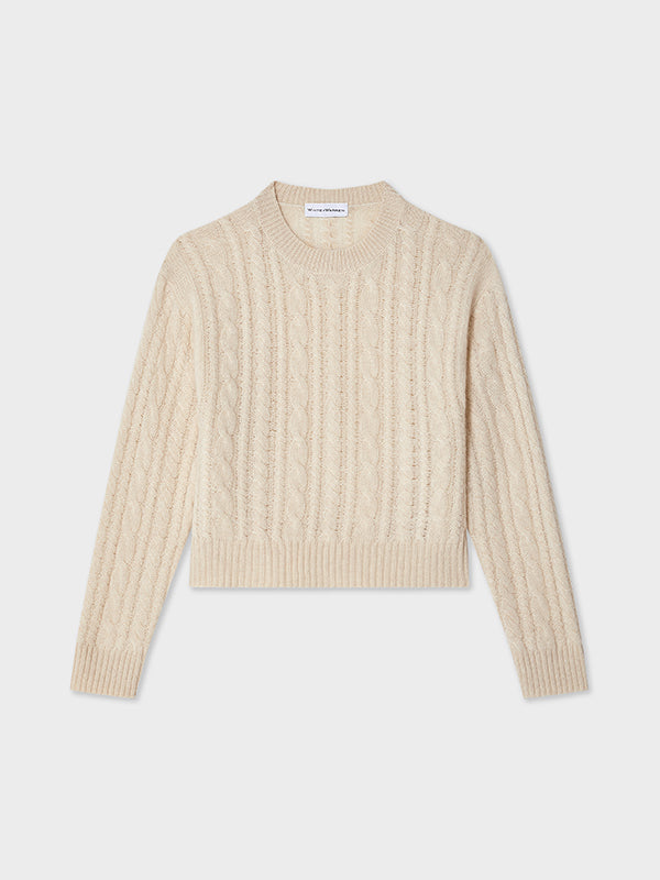 Cashmere Cable Crewneck