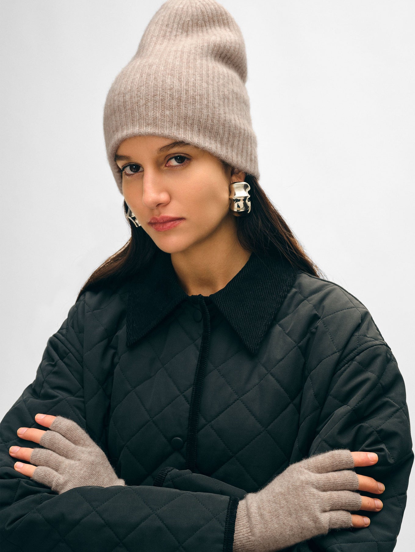 Cashmere Plush Rib Beanie