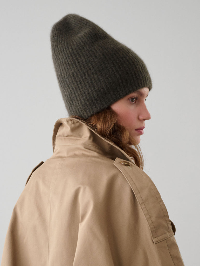 White + Warren Cashmere Thermal Beanie - Multiple Colors! Driftwood Heather