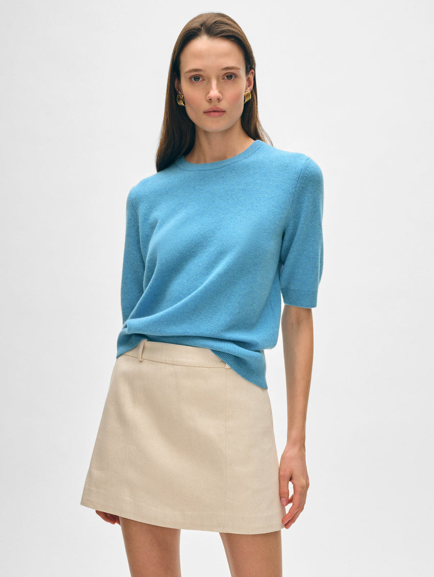 Cashmere Elbow Sleeve Tee