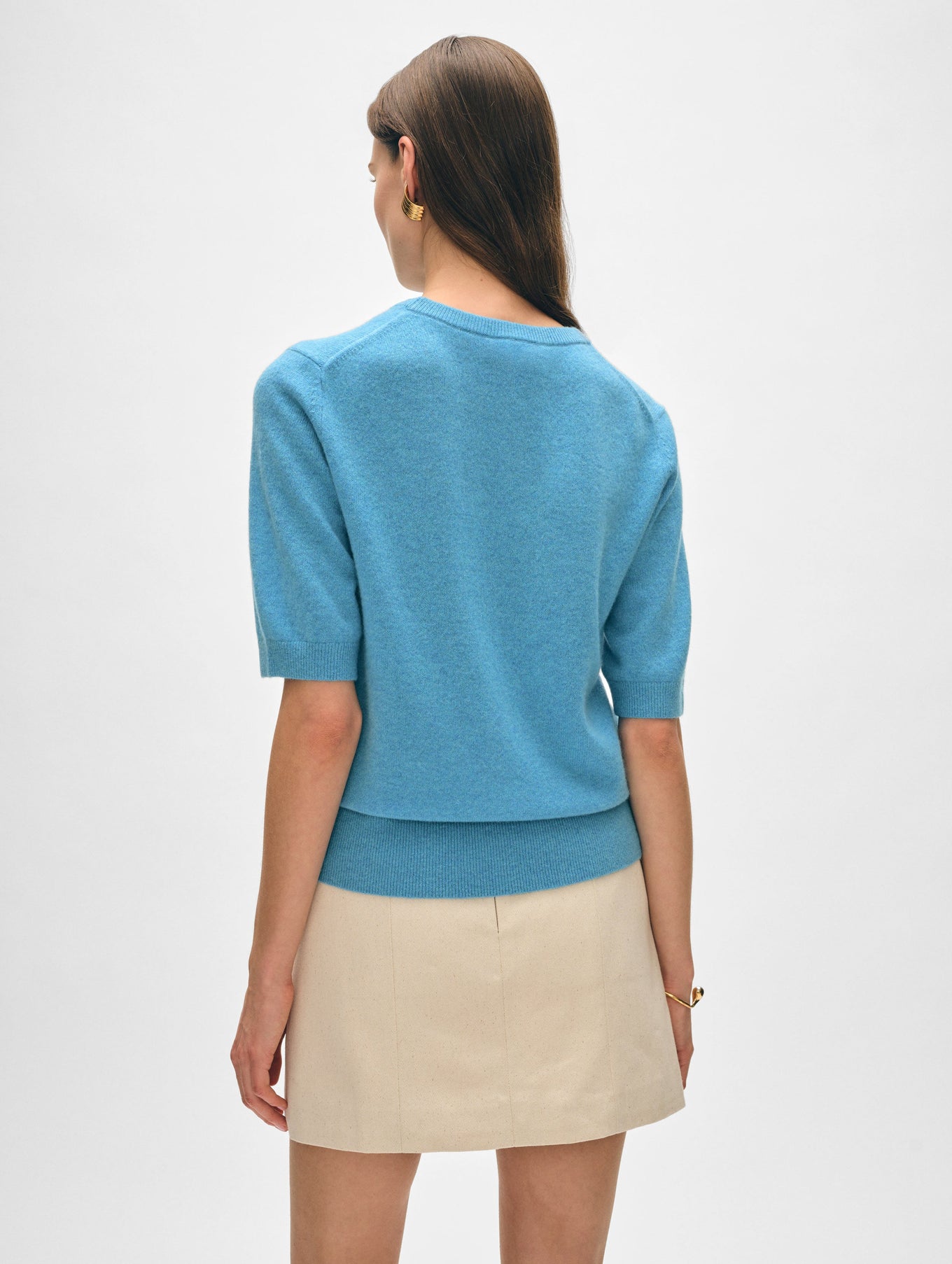 Cashmere Elbow Sleeve Tee