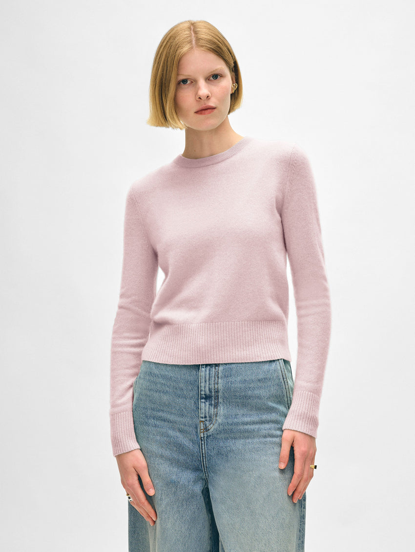 Cashmere Shrunken Crewneck