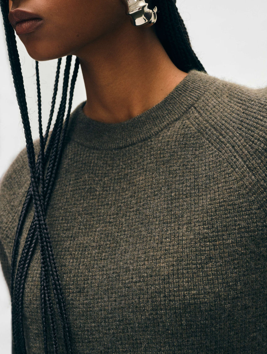 Cashmere Waffle Sweatshirt