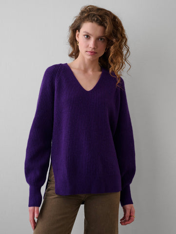Women's Cotton/Cashmere Sweater, Turtleneck Darkest Purple Extra Large, Cashmere Cotton | L.L.Bean