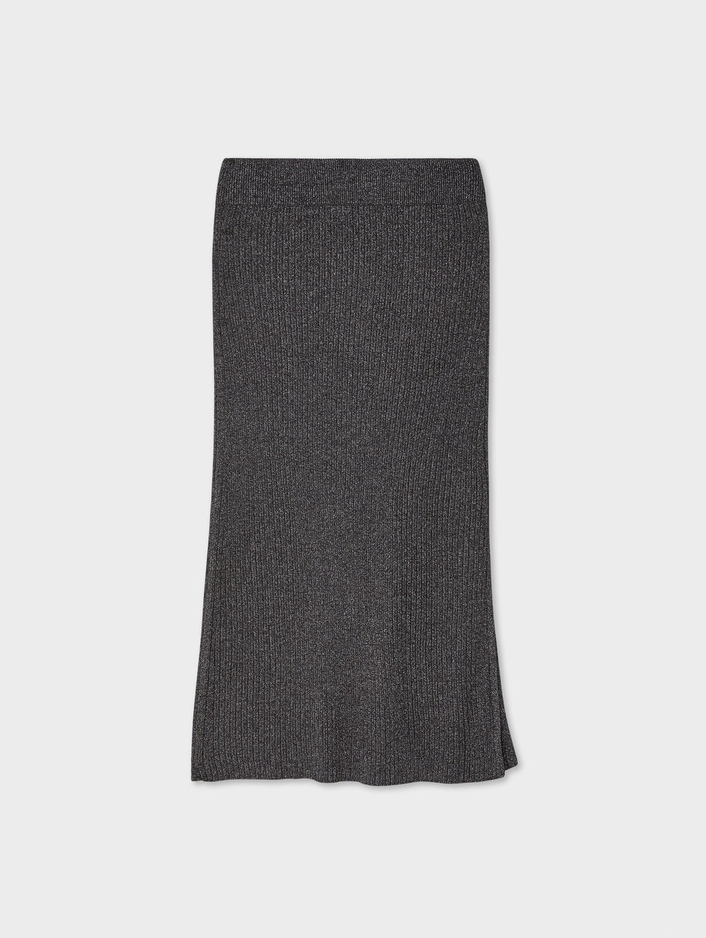 Gray ribbed outlet skirt