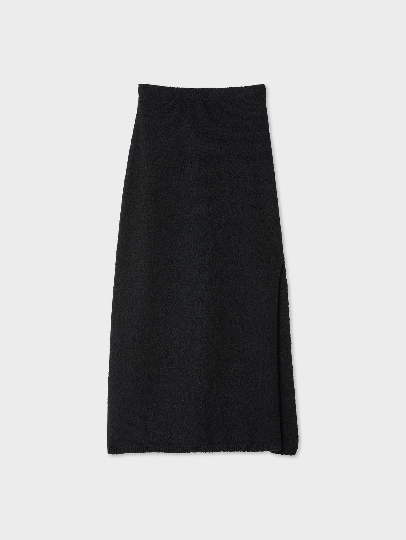 Cotton Slub Side Slit Skirt