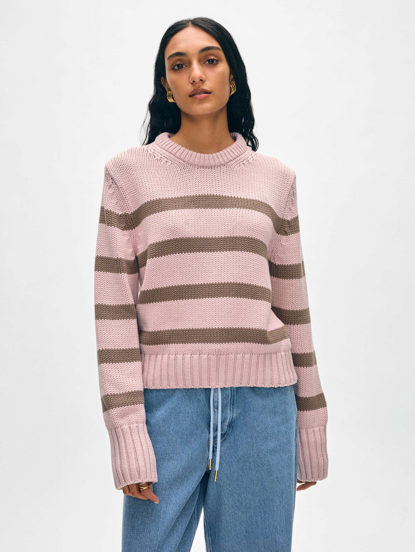 Organic Cotton Striped Crewneck