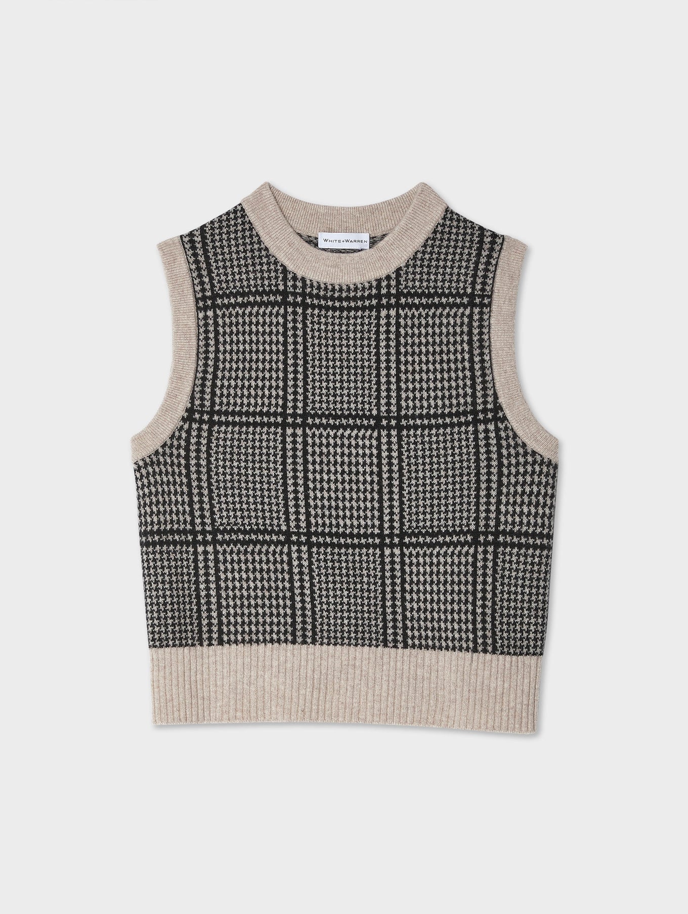 Cashmere Houndstooth Shell