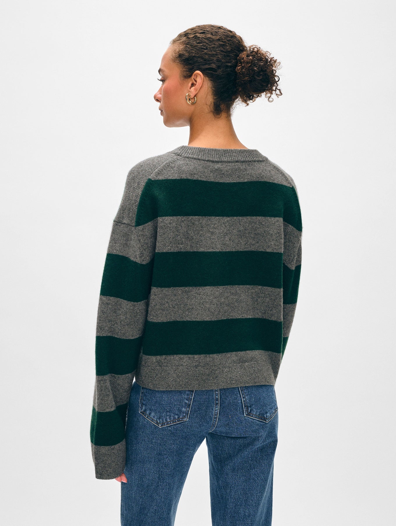 Cashmere Striped Crewneck