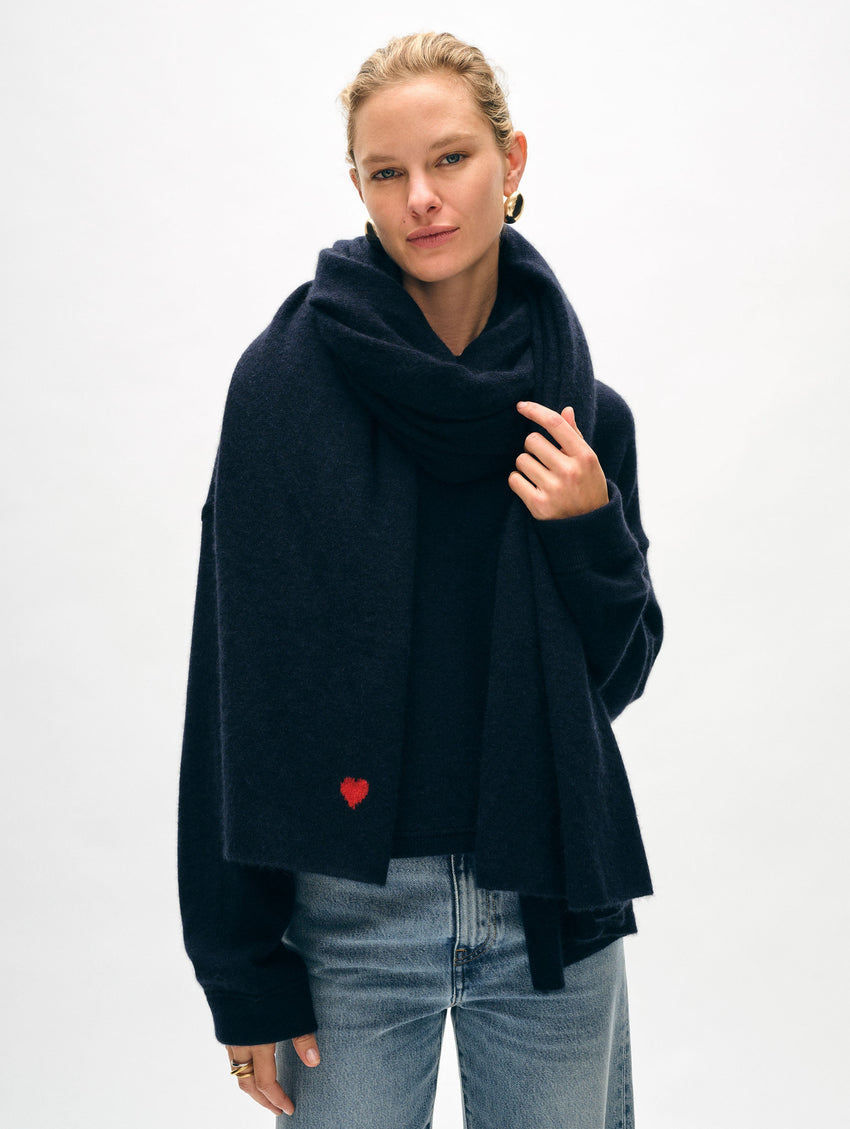 Cashmere Heart Travel Wrap