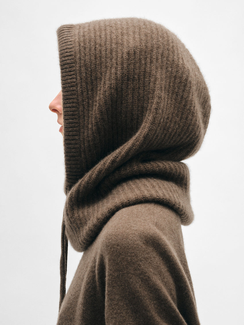 Cashmere Ribbed Balaclava