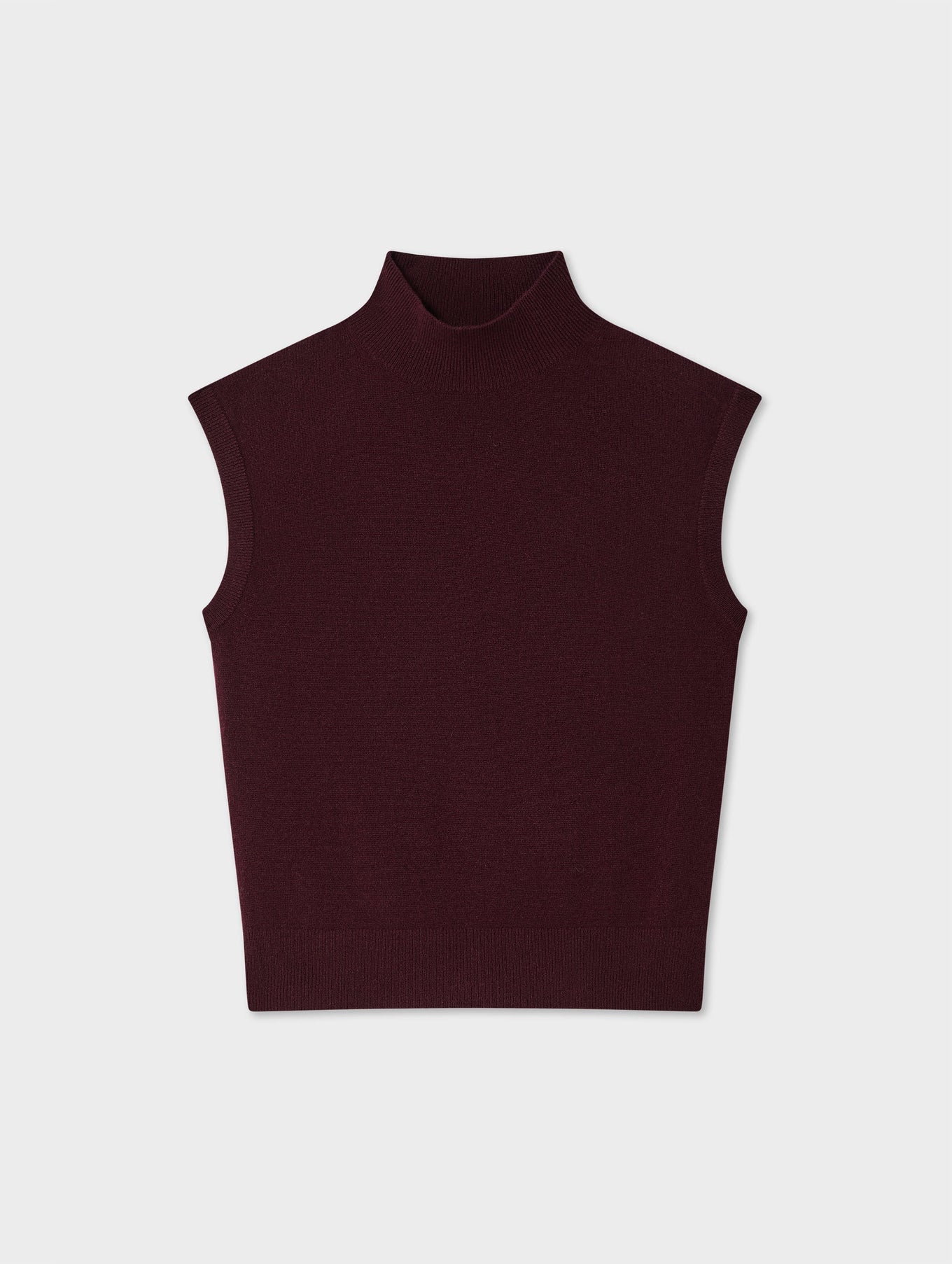 Cashmere Sleeveless Mockneck