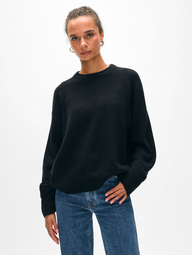 Cashmere Drop Shoulder Crewneck