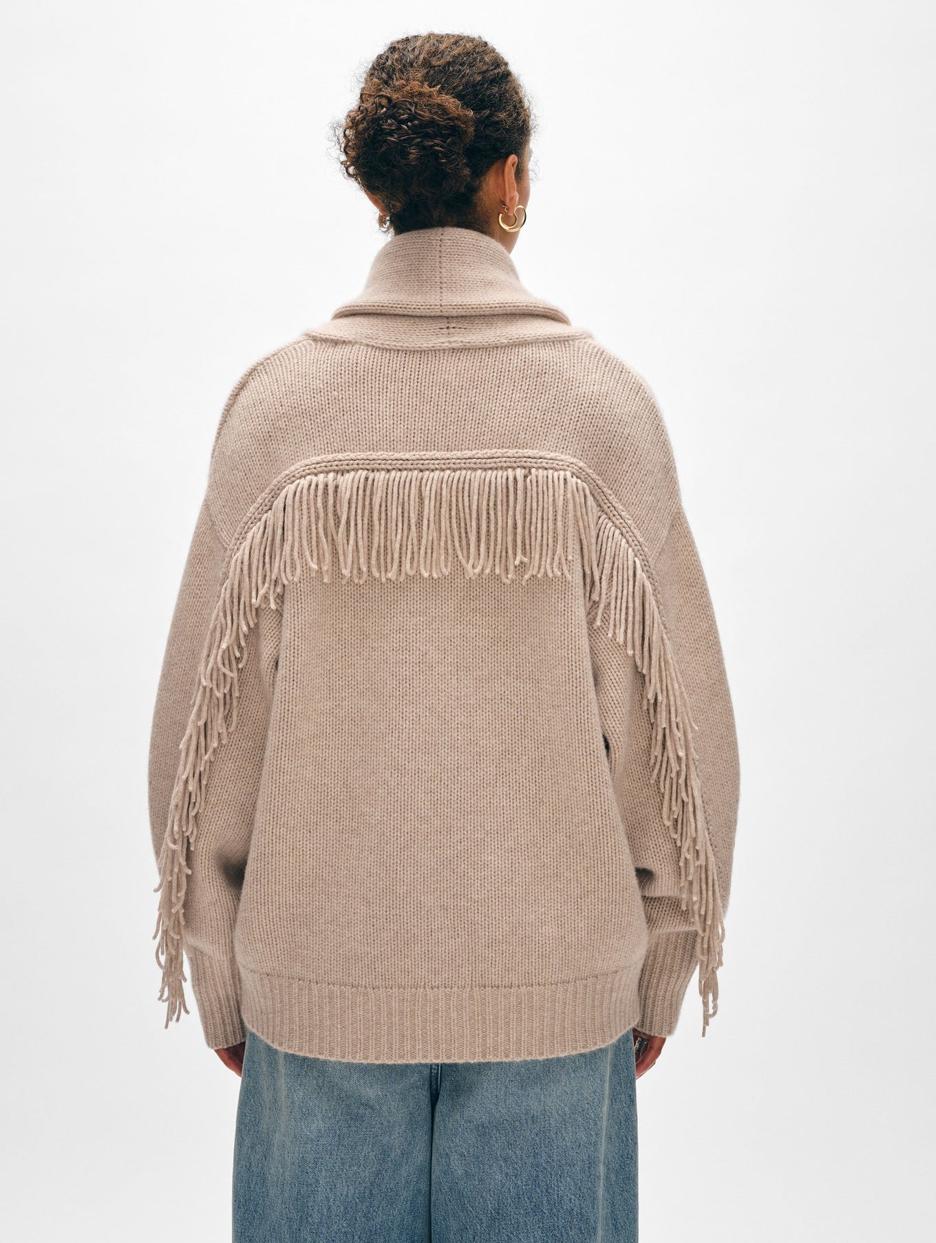 Cashmere Blend Luxe Fringe Coatigan