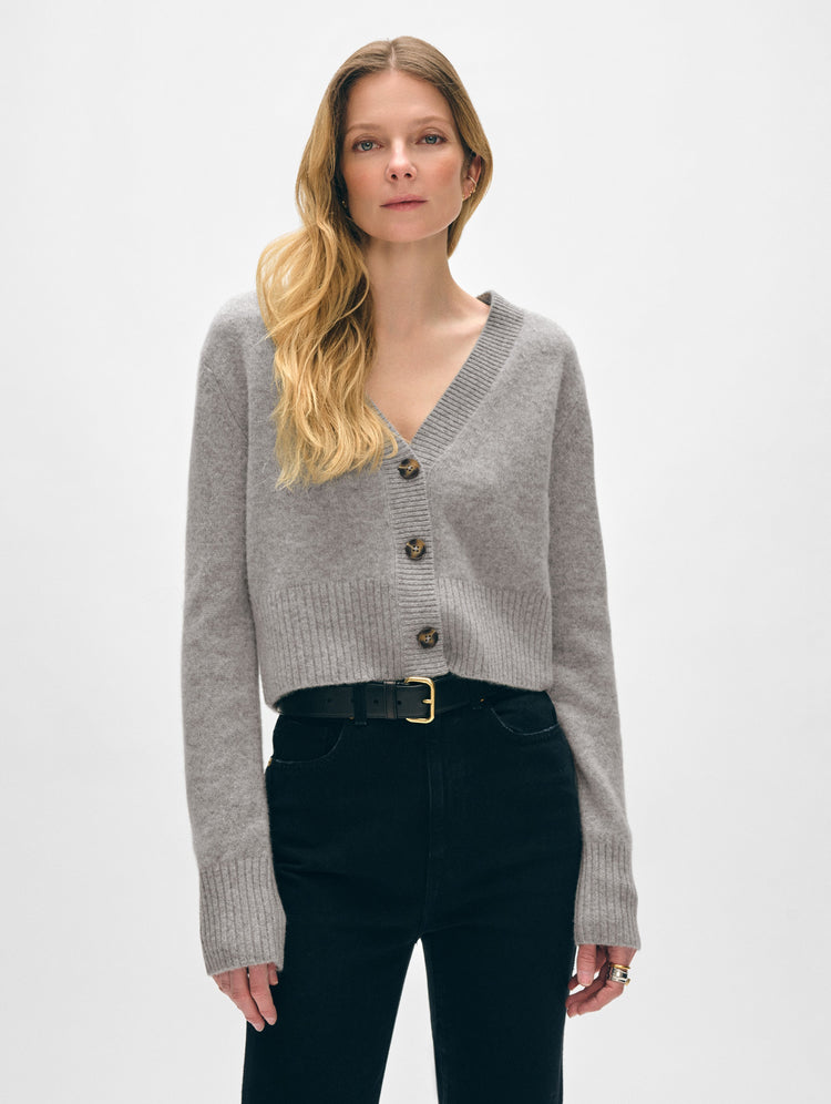 Cashmere Button Cardigan