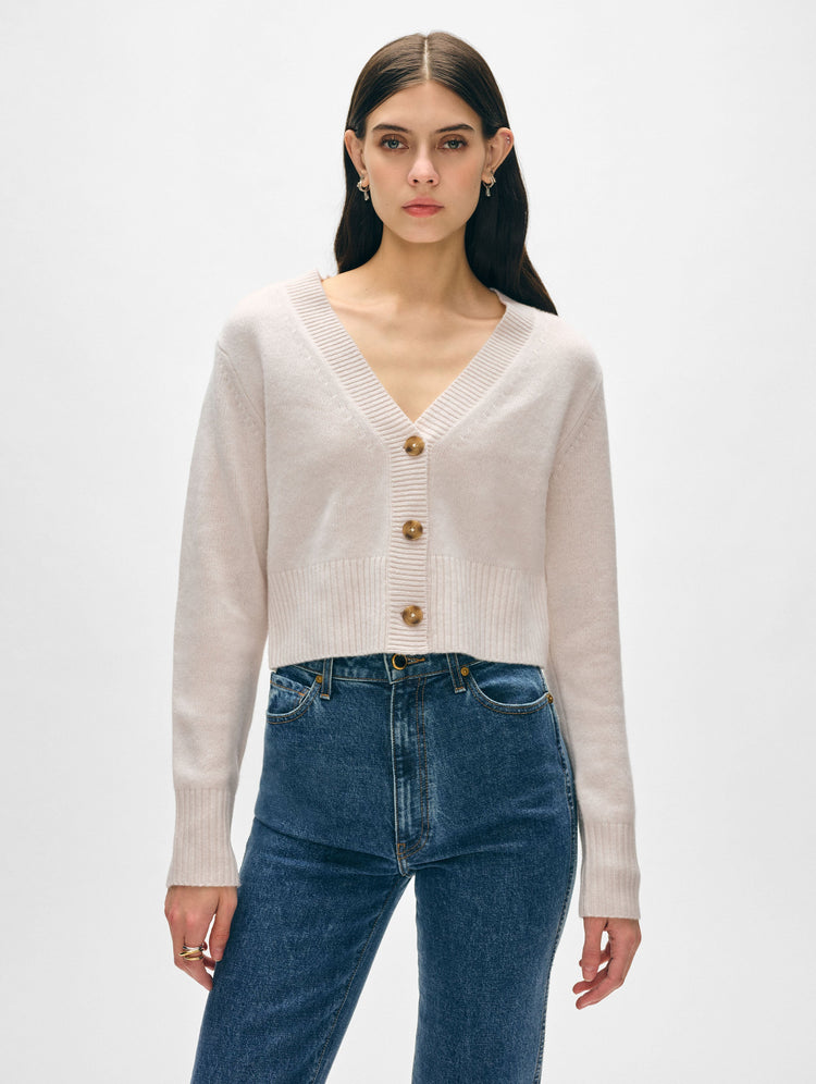 Cashmere Button Cardigan