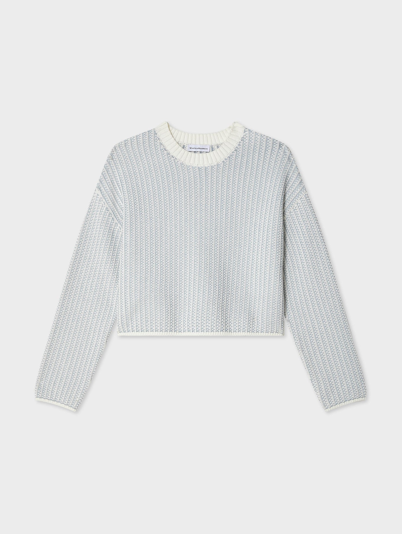 Organic Cotton Two-toned Textured Crewneck