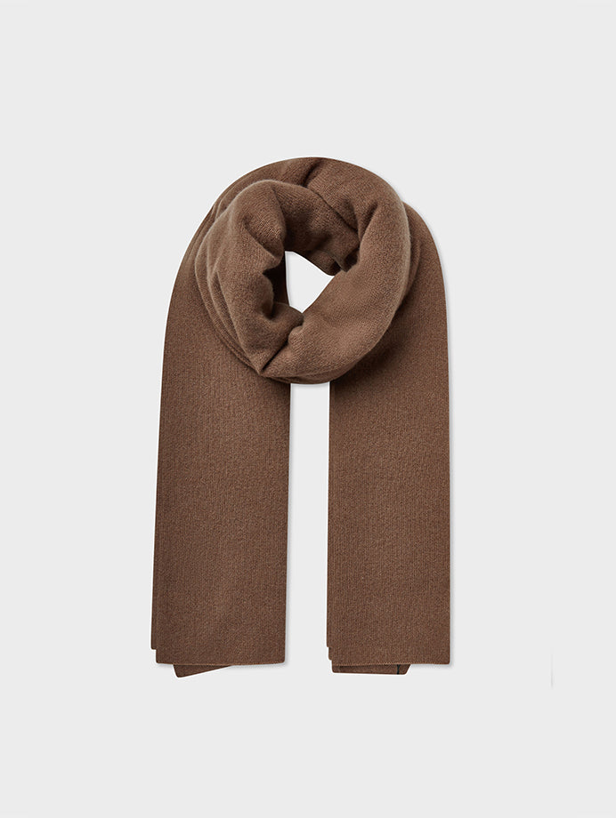 Brown cashmere travel wrap.